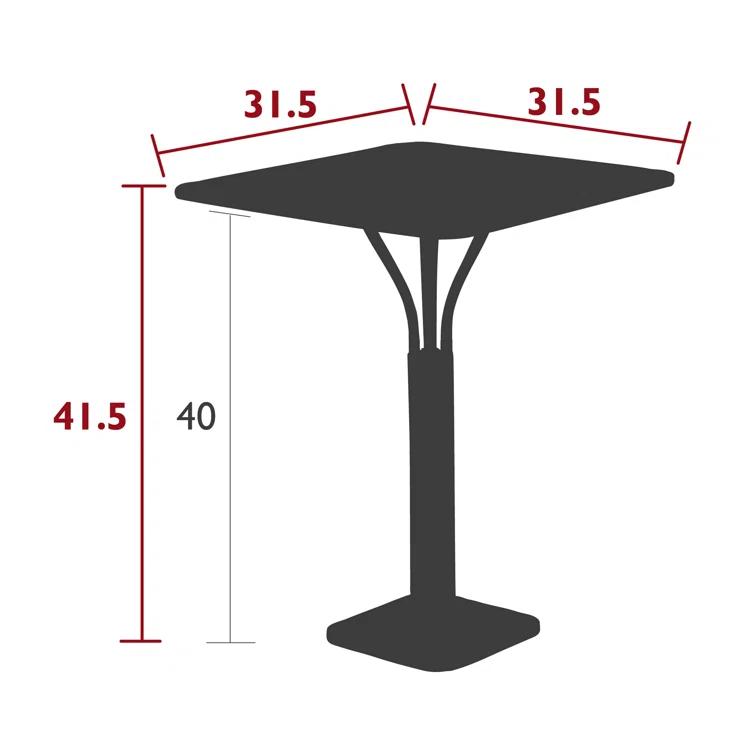 Luxembourg Square Metal Outdoor Dining Table