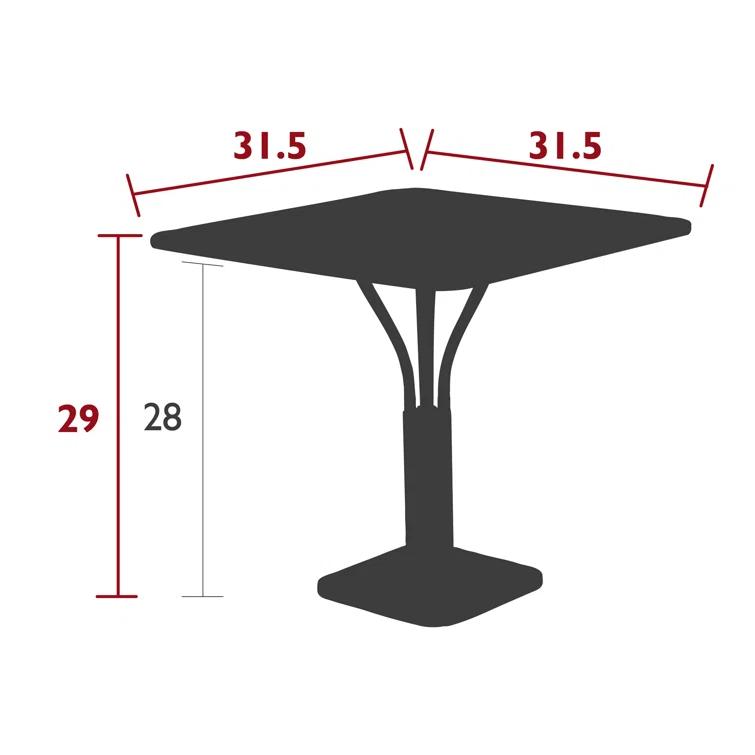 Luxembourg Square Metal Outdoor Dining Table