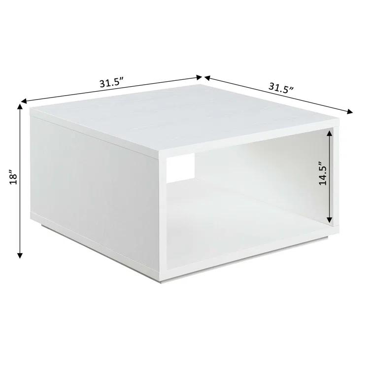 Haught Floor Shelf Coffee Table with Storage