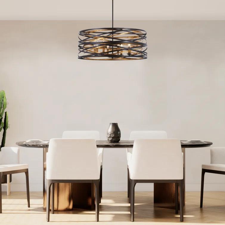 Minka Lavery Vortic Flow 8 - Light Dark Bronze/Mosaic Gold Unique/Statement Pendant