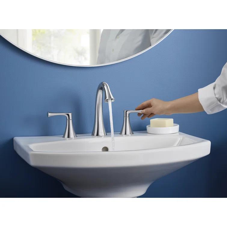 Cimarron® 26.81" Vitreous China U-Shape Pedestal Bathroom Sink with Overflow