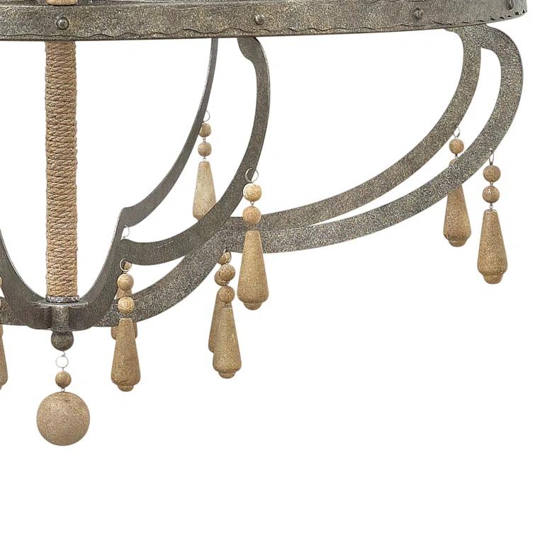 6 - Light Fabric Empire Chandelier