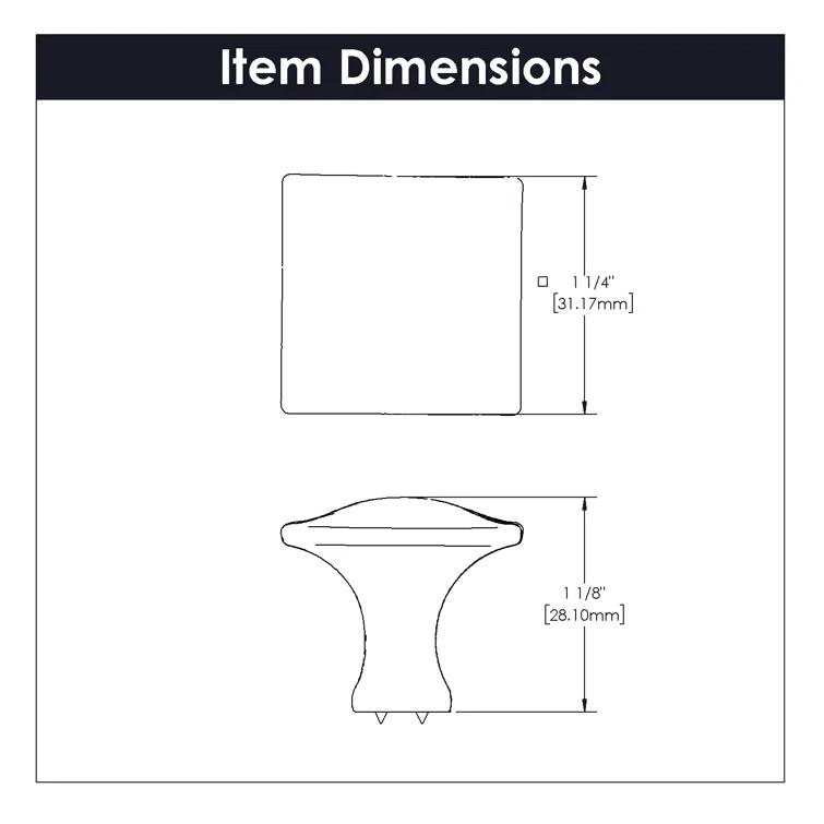 Craftsman 1 1/4" Length Square Knob