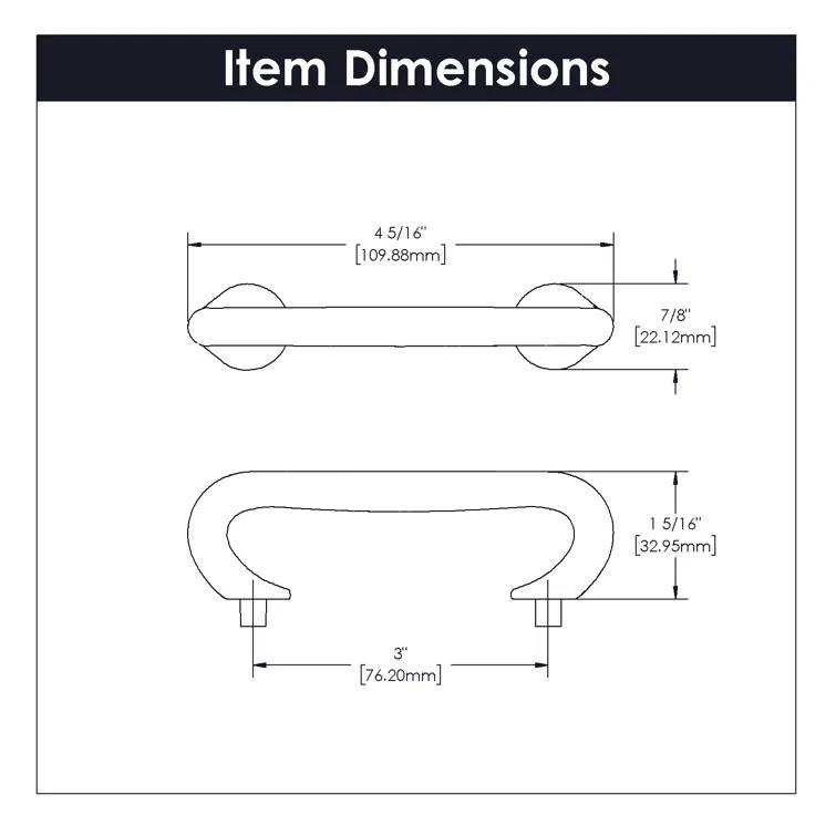 Craftsman Kitchen Cabinet Handles, Solid Core Drawer Pulls for Cabinet Doors, 3"