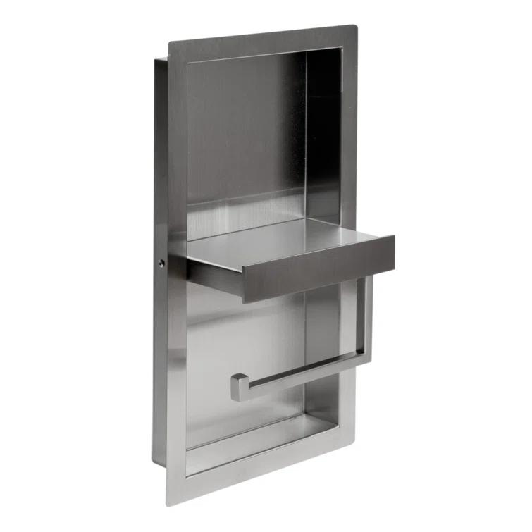 PVD Stainless Steel Recessed Toilet Paper Holder / Bathroom Niche