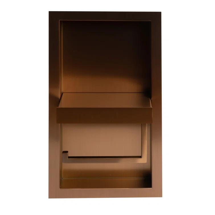 PVD Stainless Steel Recessed Toilet Paper Holder / Bathroom Niche