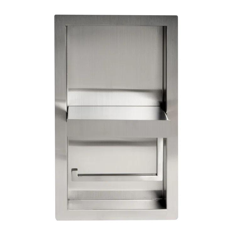 PVD Stainless Steel Recessed Toilet Paper Holder / Bathroom Niche