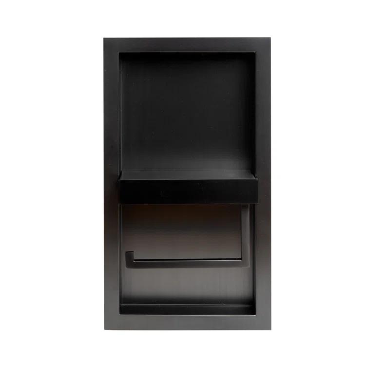 PVD Stainless Steel Recessed Toilet Paper Holder / Bathroom Niche
