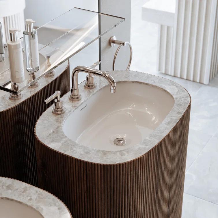 Lombardia Widespread Lavatory Faucet With U-Spout
