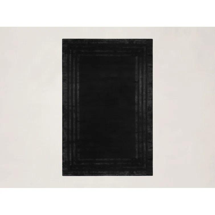 Ellington Onyx Hand-Knotted Wool and Viscose Area Rug