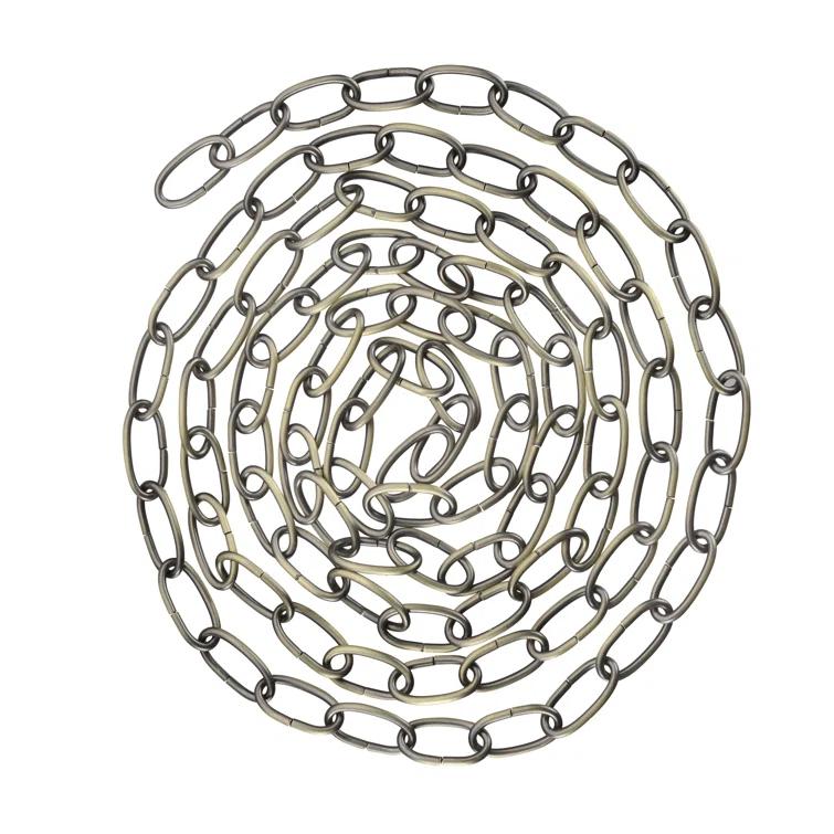 Aspen Creative 21110-51,Steel 10 Feet Heavy Duty Chain For Hanging Up Maximum Weight 40 Pounds-Lighting Fixture/Swag Light/Plant In Antique Brass.11 Gauge.