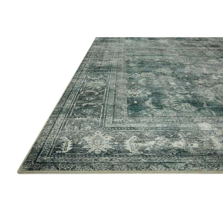 Magnolia Home By Joanna Gaines X Loloi Banks Machine Washable Blue / Lagoon Area Rug