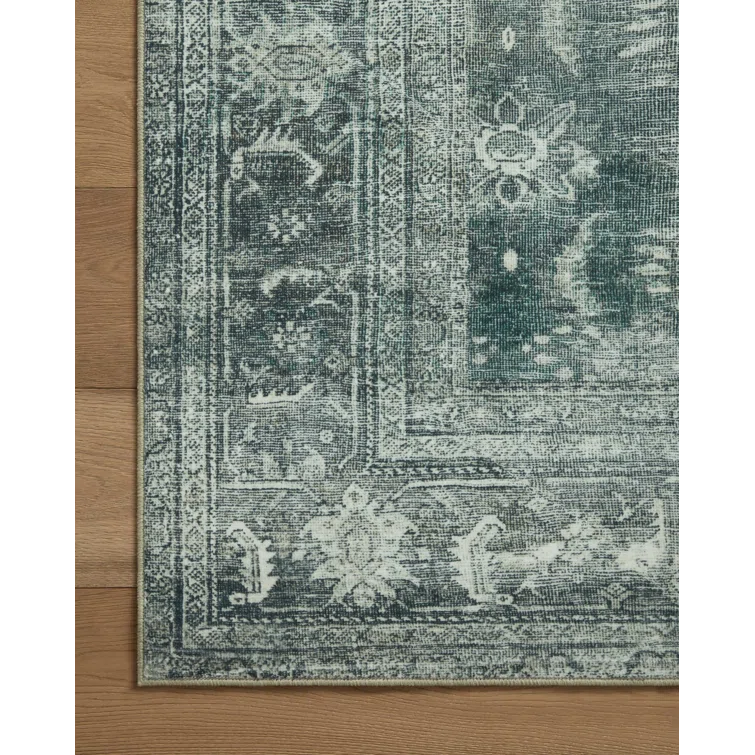 Magnolia Home By Joanna Gaines X Loloi Banks Machine Washable Blue / Lagoon Area Rug