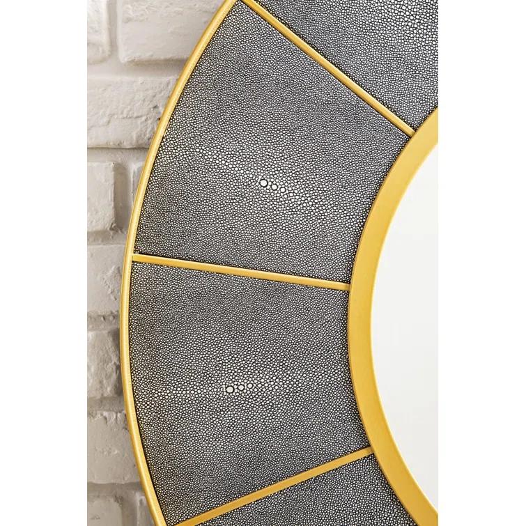 Compass Wood Flat Wall Mirror
