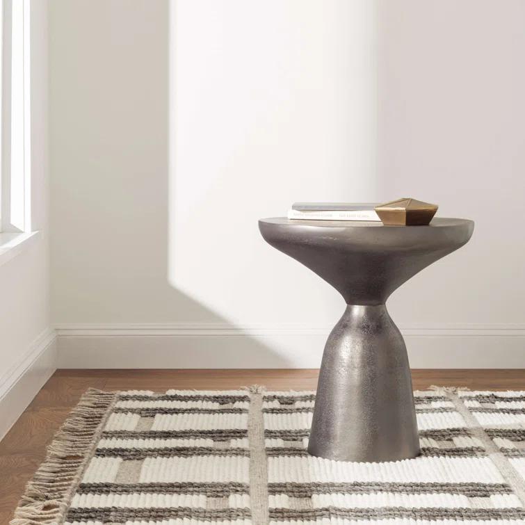 Everett Ivory/Grey Hand Knotted Wool Rug