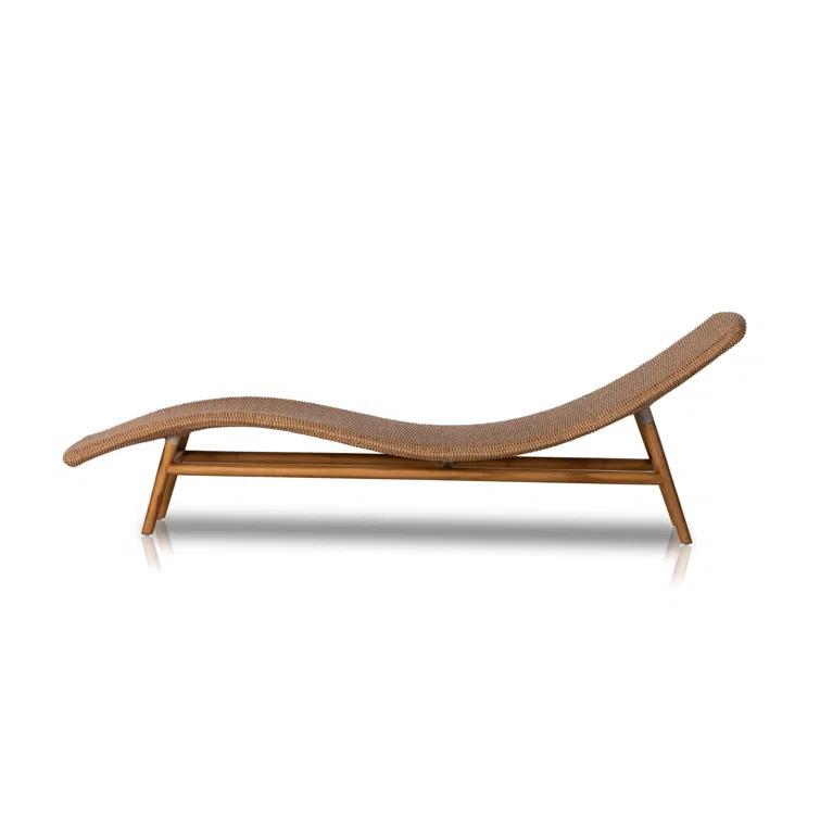 Janine 24'' Outdoor Teak Chaise Lounge