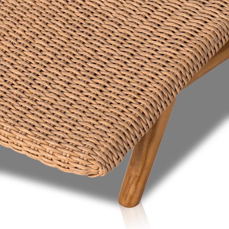 Janine 24'' Outdoor Teak Chaise Lounge