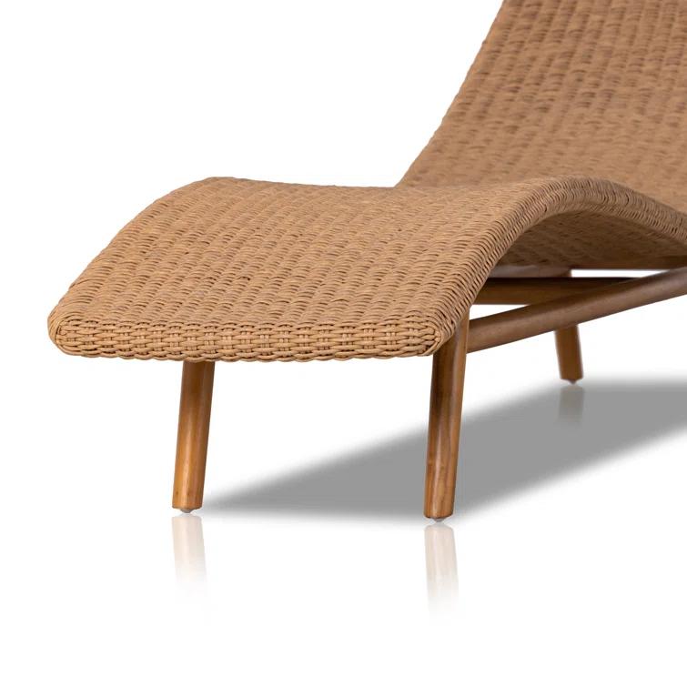 Janine 24'' Outdoor Teak Chaise Lounge