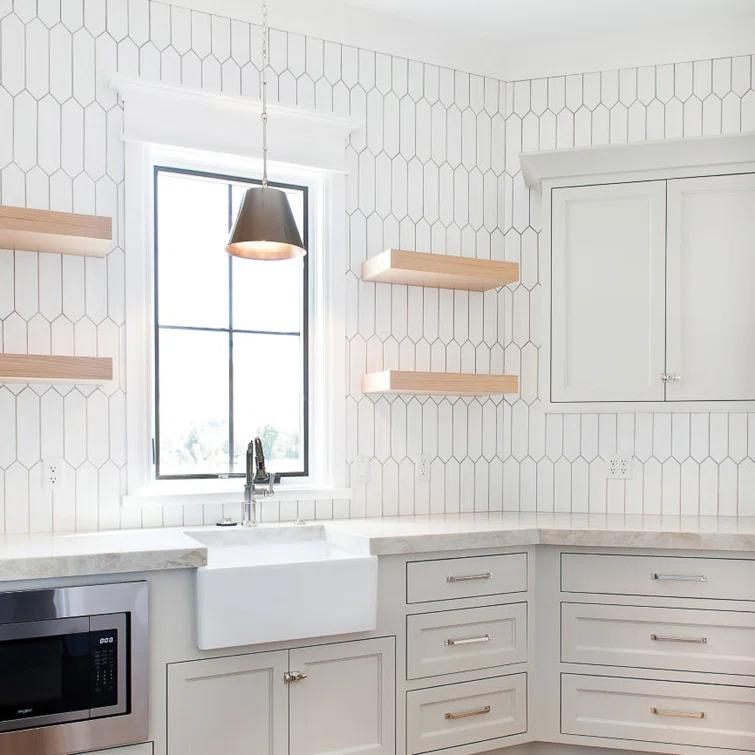 Arte 3" x 12" Picket Zellige Look Glossy Subway Wall Tile