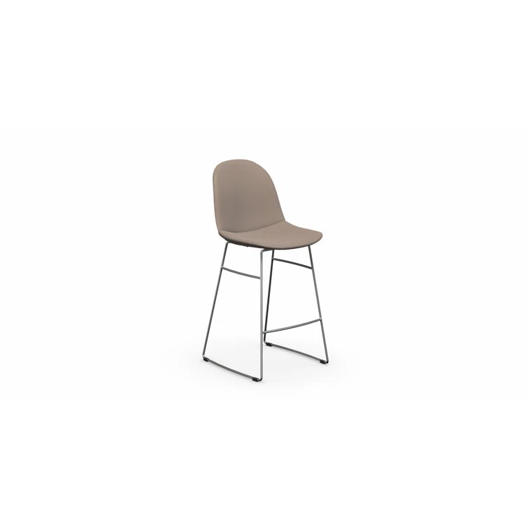 Academy Upholstered Bar Stool with Chromed Frame