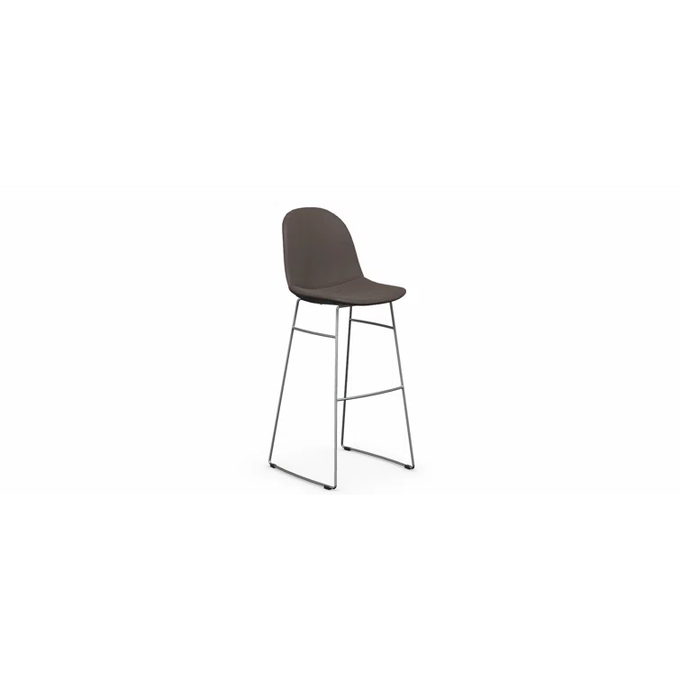 Academy Upholstered Bar Stool with Chromed Frame