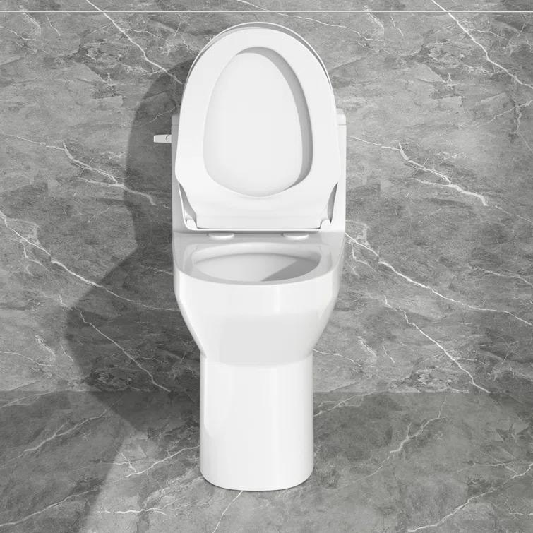 Lordear 1.28 Gallons GPF Elongated Comfort Height Floor Mounted One-Piece Toilet (Seat Included)