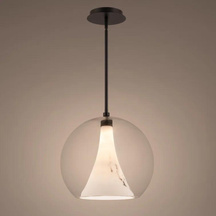 dweLED Chantilly 1 - Light Black LED Single Pendant