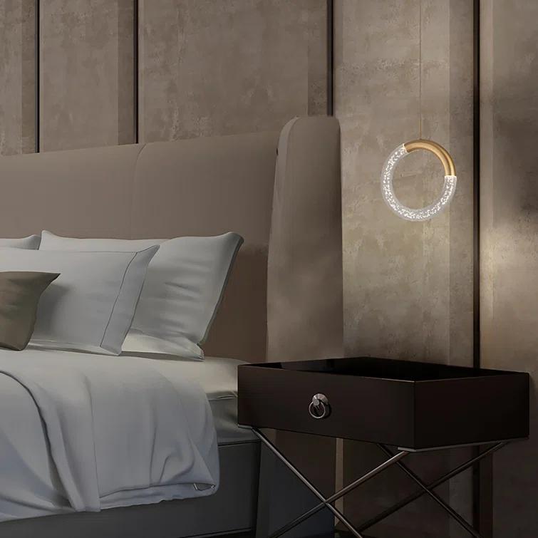 Ringlet 1 - Light Aged Brass LED Geometric Pendant
