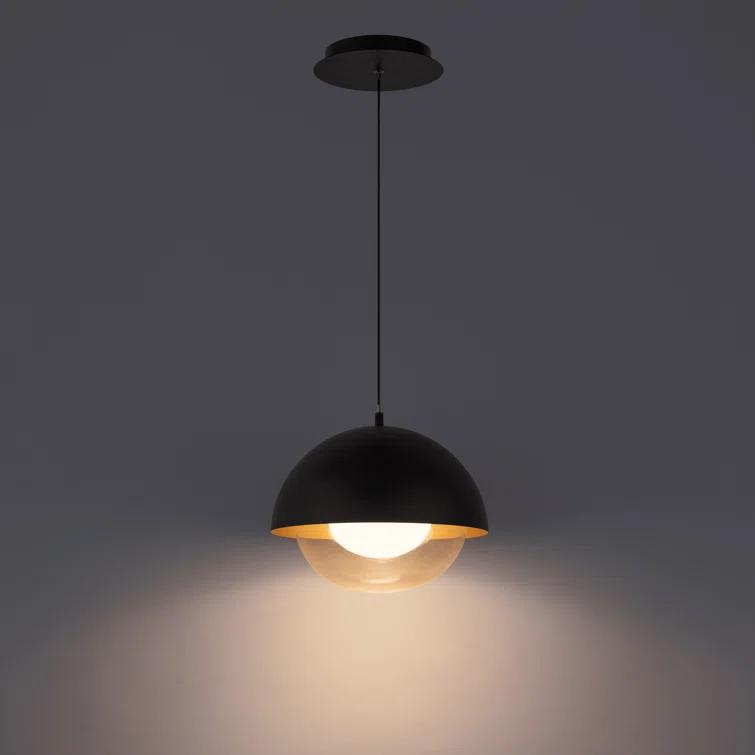 1 - Light Black LED Single Pendant