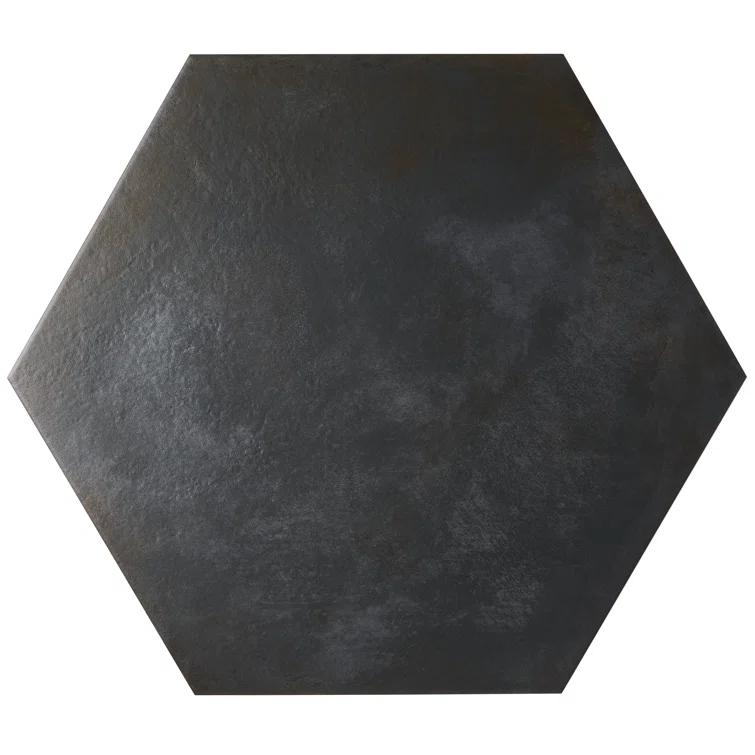 Angela Harris Fuller 20" Hex Porcelain Metallic Look Floor and Wall Tile