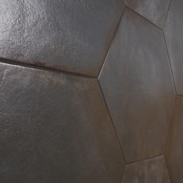 Angela Harris Fuller 20" Hex Porcelain Metallic Look Floor and Wall Tile