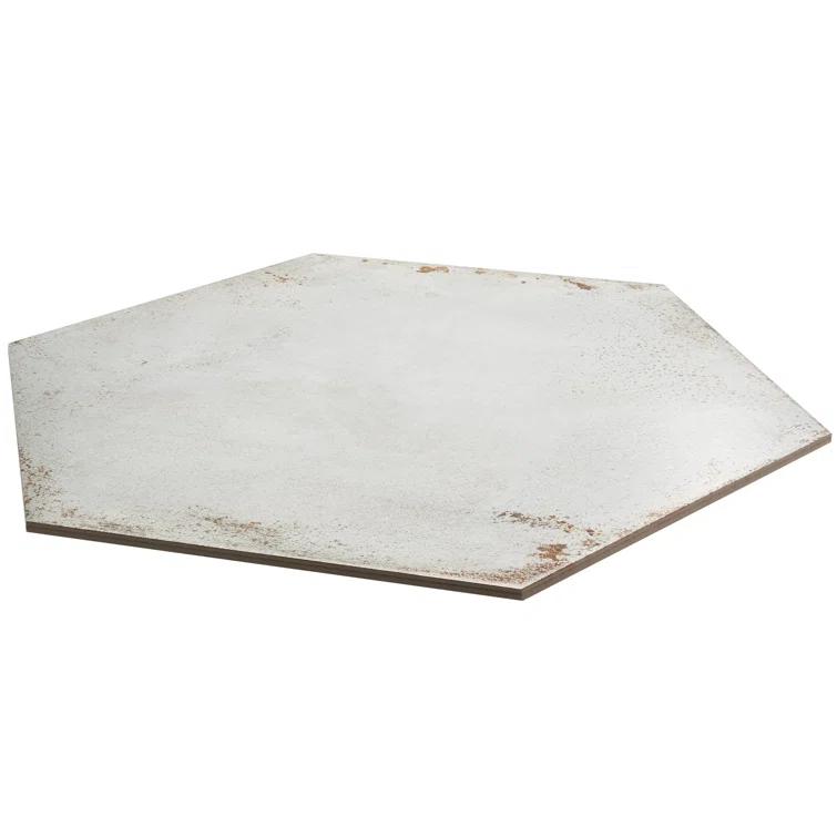 Angela Harris Fuller 20" Hex Porcelain Metallic Look Floor and Wall Tile