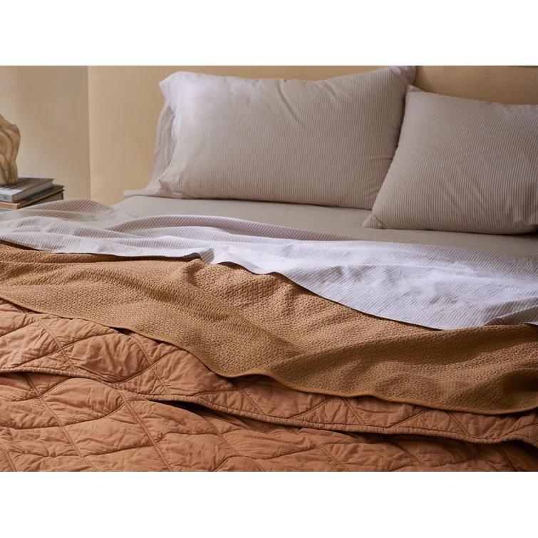 Coyuchi Honeycomb Hand Woven Throw Blanket