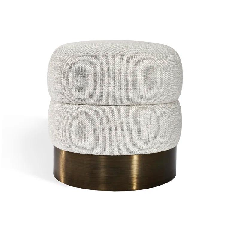 Charlize Stainless Steel Accent Stool