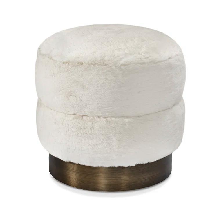 Charlize Stainless Steel Accent Stool