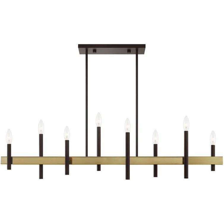 8 - Light Kitchen Island Modern Linear Chandelier