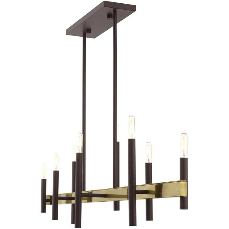 8 - Light Kitchen Island Modern Linear Chandelier