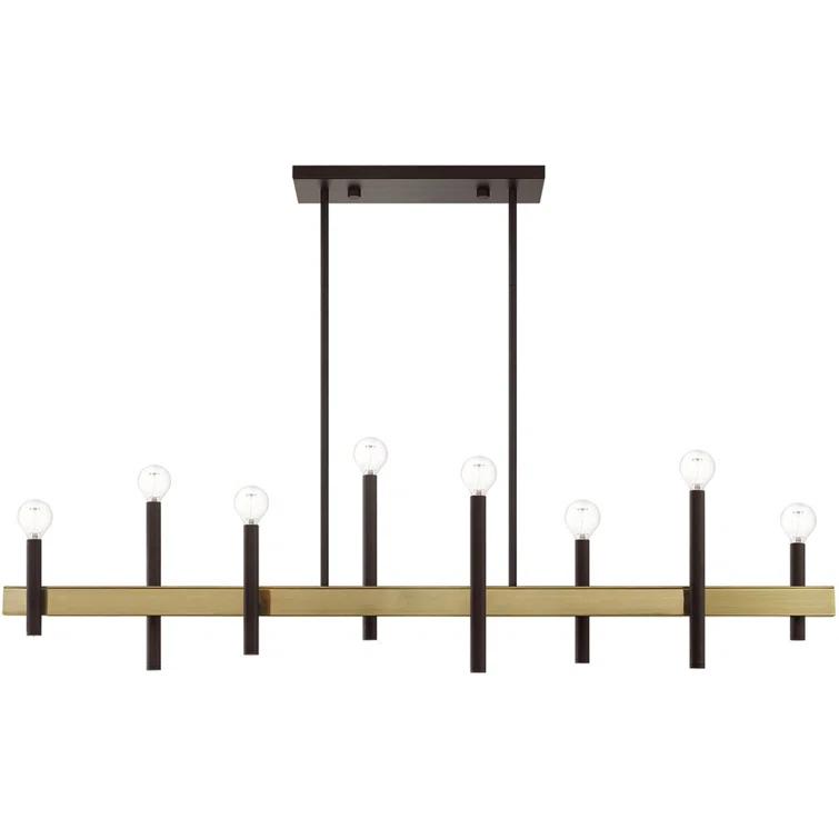 8 - Light Kitchen Island Modern Linear Chandelier