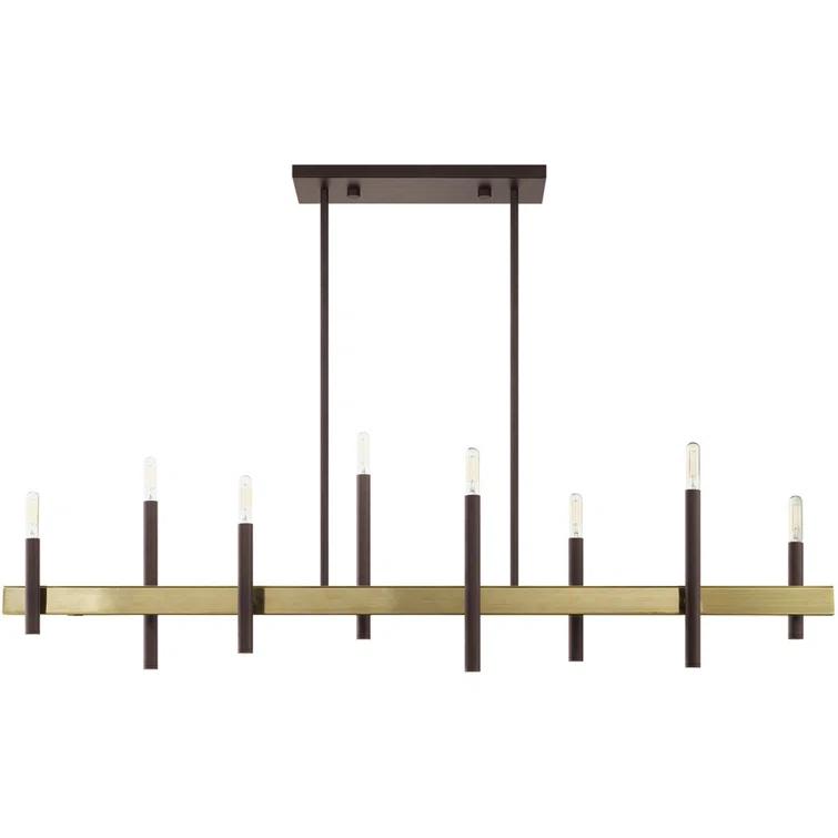 8 - Light Kitchen Island Modern Linear Chandelier