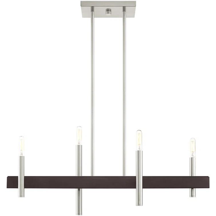 4 - Light Kitchen Island Modern Linear Chandelier