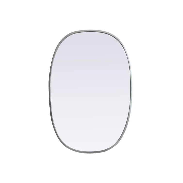 Sabine Metal Curved Oval Wall Mirror