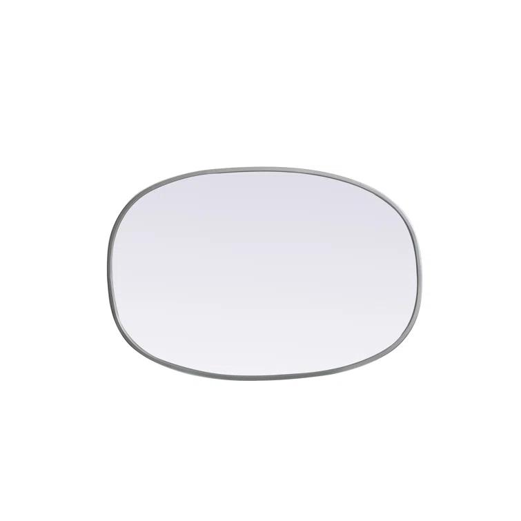 Sabine Metal Curved Oval Wall Mirror