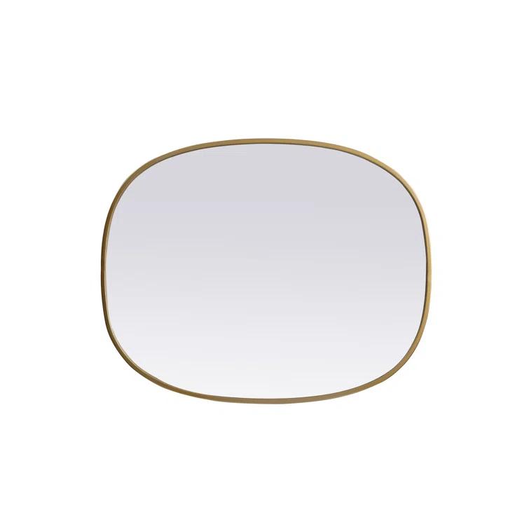 Sabine Metal Curved Oval Wall Mirror