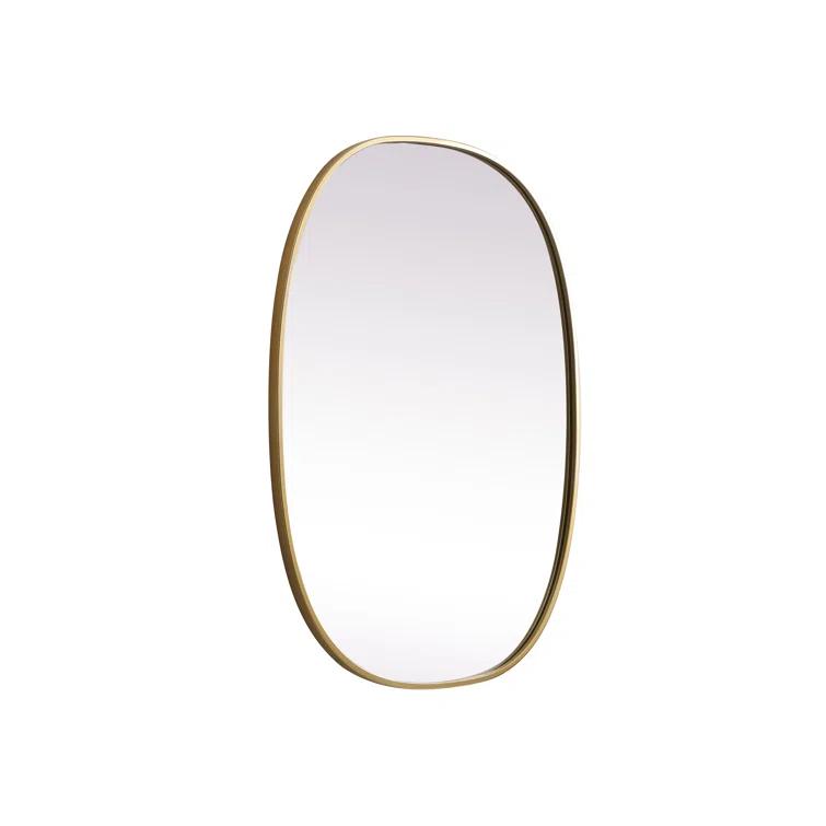 Sabine Metal Curved Oval Wall Mirror