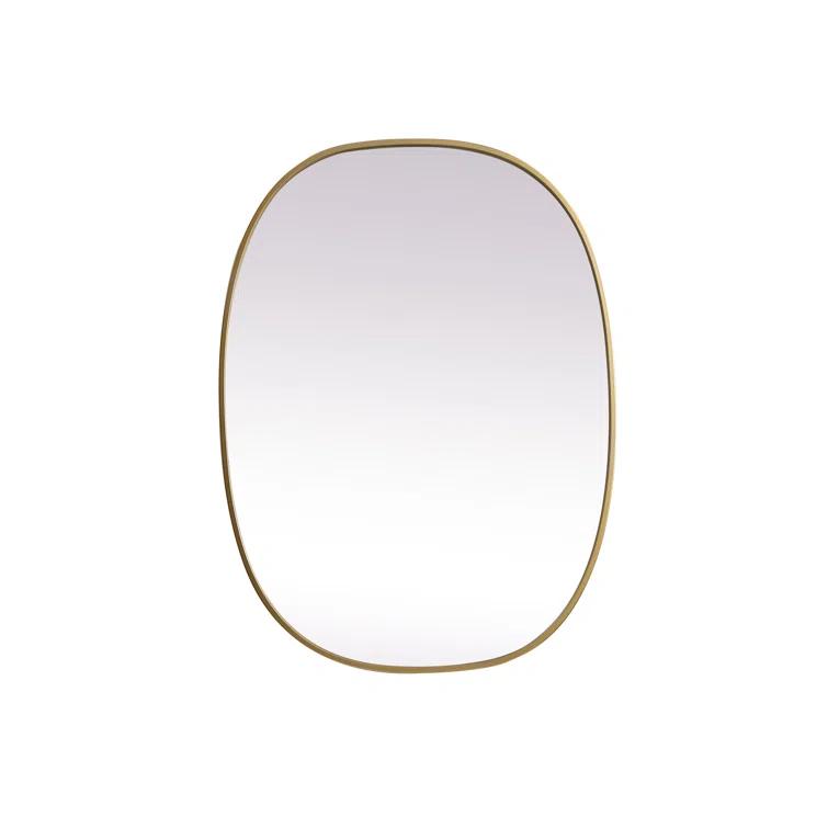 Sabine Metal Curved Oval Wall Mirror