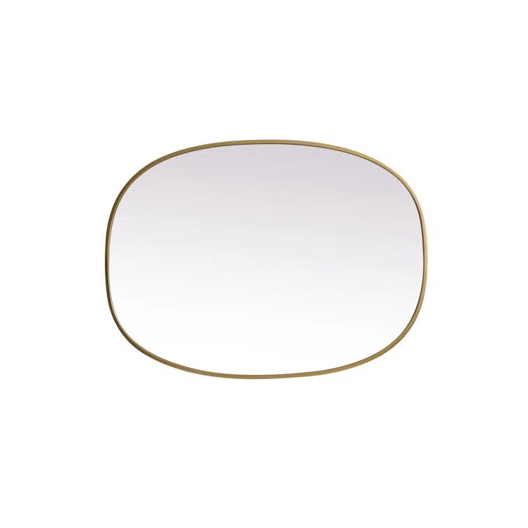 Sabine Metal Curved Oval Wall Mirror