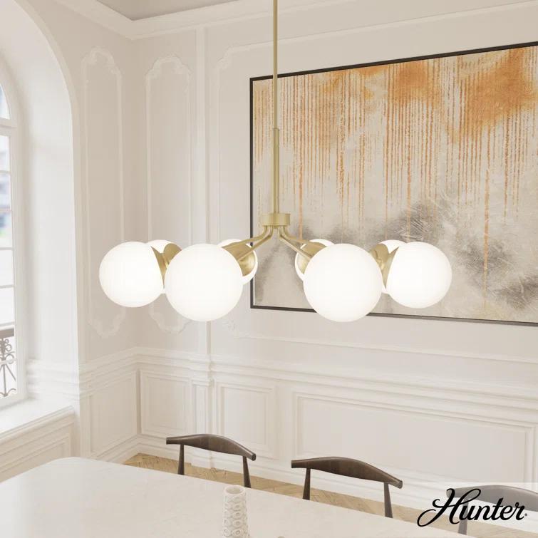 Hunter Fan Hepburn 8 - Light Sputnik Modern Linear Chandelier