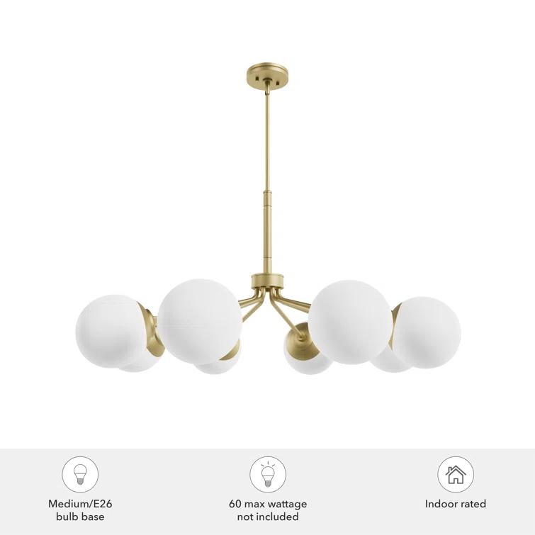 Hunter Fan Hepburn 8 - Light Sputnik Modern Linear Chandelier