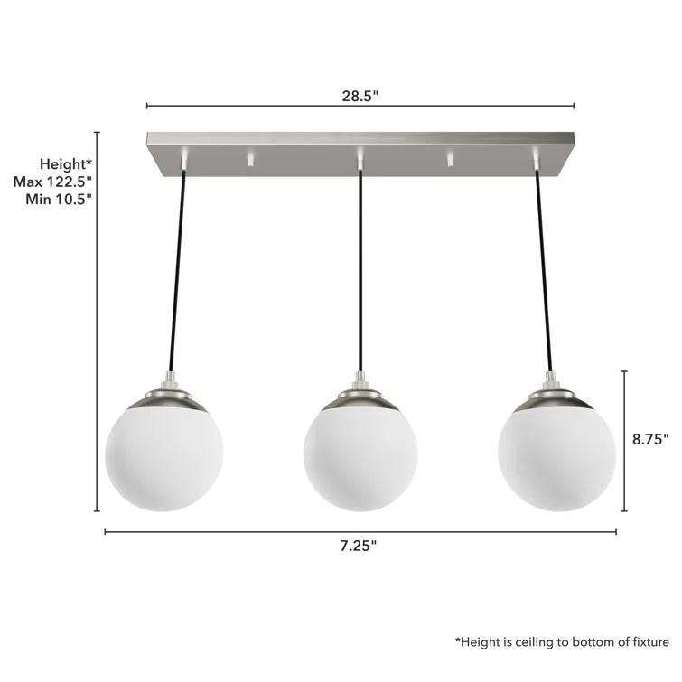 Hepburn 3 - Light Linear Globe Pendant