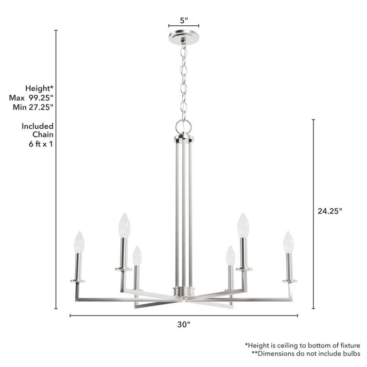 6 - Light Geometric Classic Chandelier